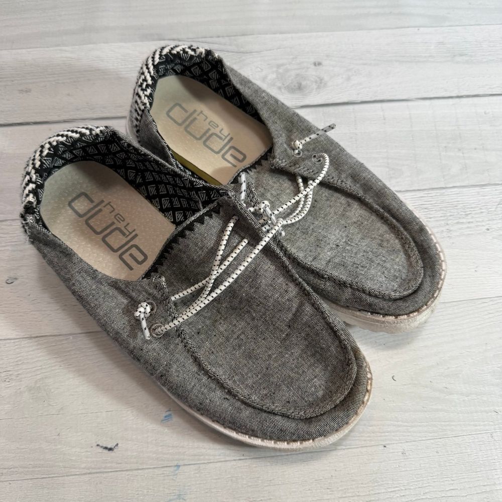 Hey Dude Wendy Youth Chambray Oynx youth 2 ladies 3